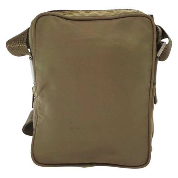 PRADA Shoulder Bag Nylon Khaki Silver Auth ki5896 - Picture 2 of 16